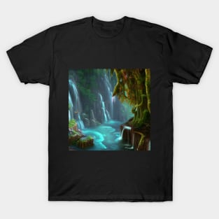 Waterfalls in Cultura Maya T-Shirt